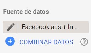 Combinar datos en Data Studio