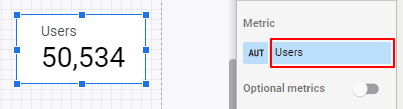 Google data studio: Scorecard-Filter