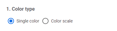 Google Data Studio: Chart-Table-Color-type