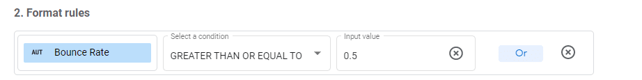 Google Data Studio: Format rules