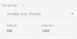 Google Data Studio:page layout - Canvas size