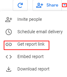 Google Data Studio: Get report link