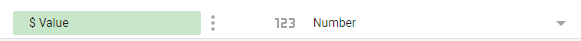 $ Value Field on Google Data Studio