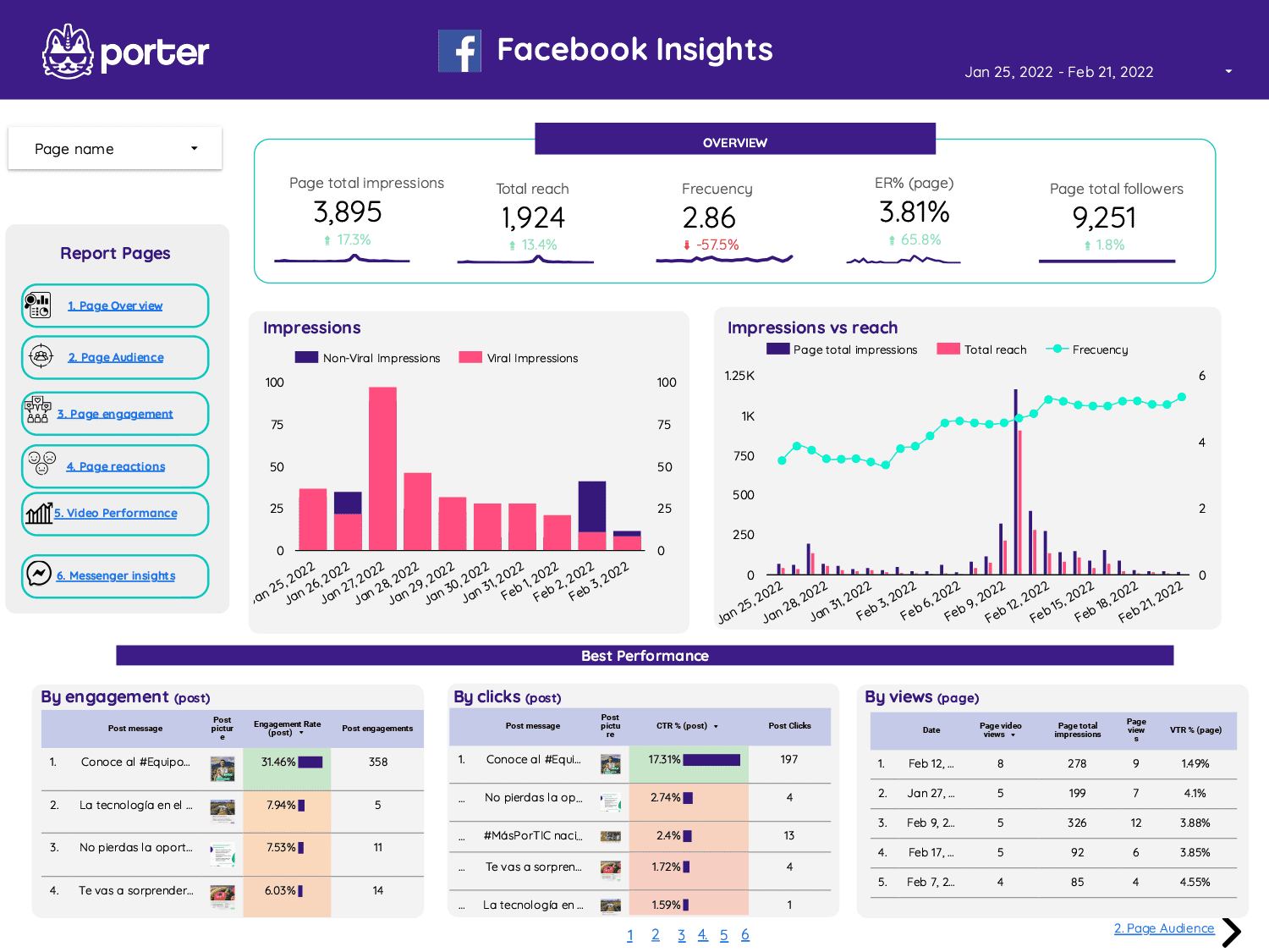 Facebook Insights Report Template