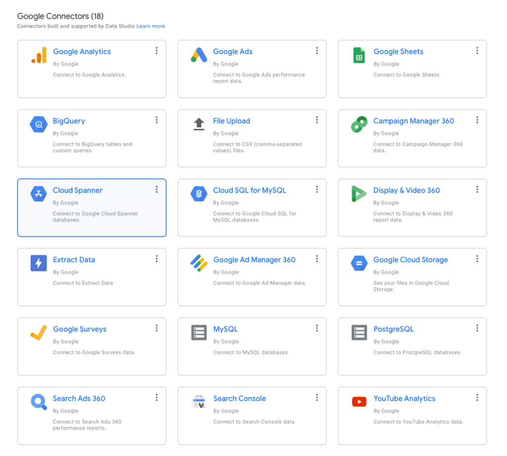 Google Data Studio connectors and data sources, explained: how to import  data on Data Studio