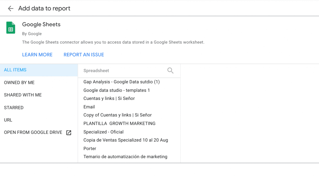 Report on Google-sheets