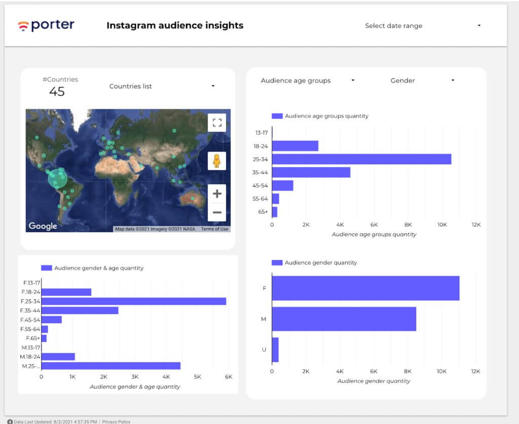 Instagram audience report