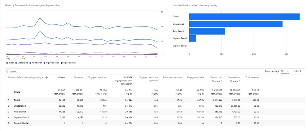 Google Analytics Organic Traffic - SEO KPIs