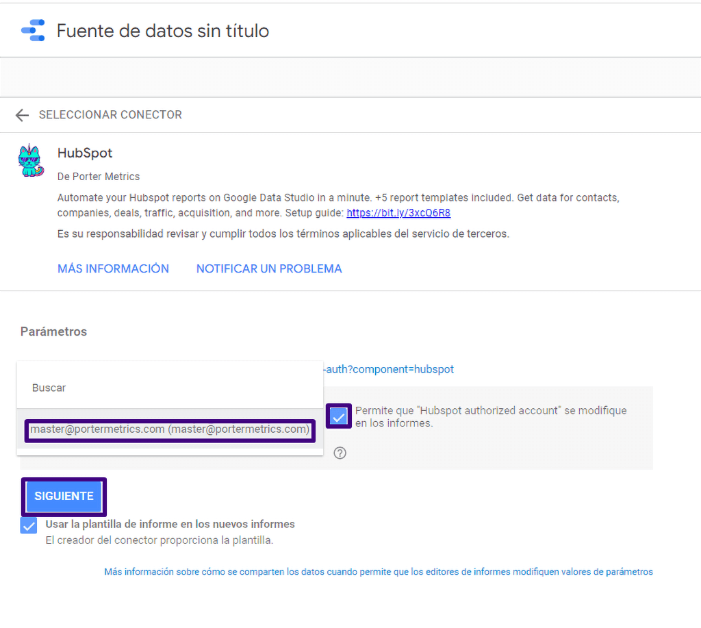 Hubspot account parameters