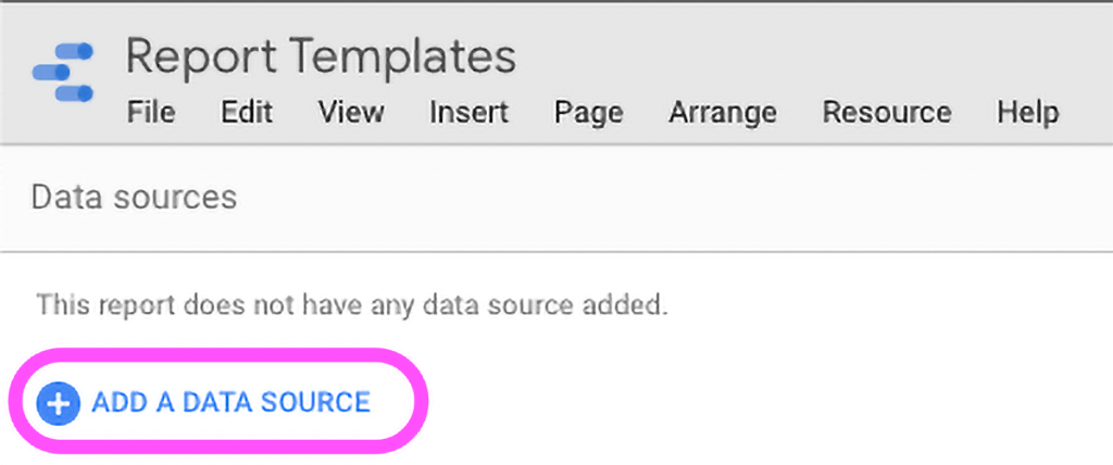 Facebook Ads connectors for Google Data Studio- Report Templates_add a data source