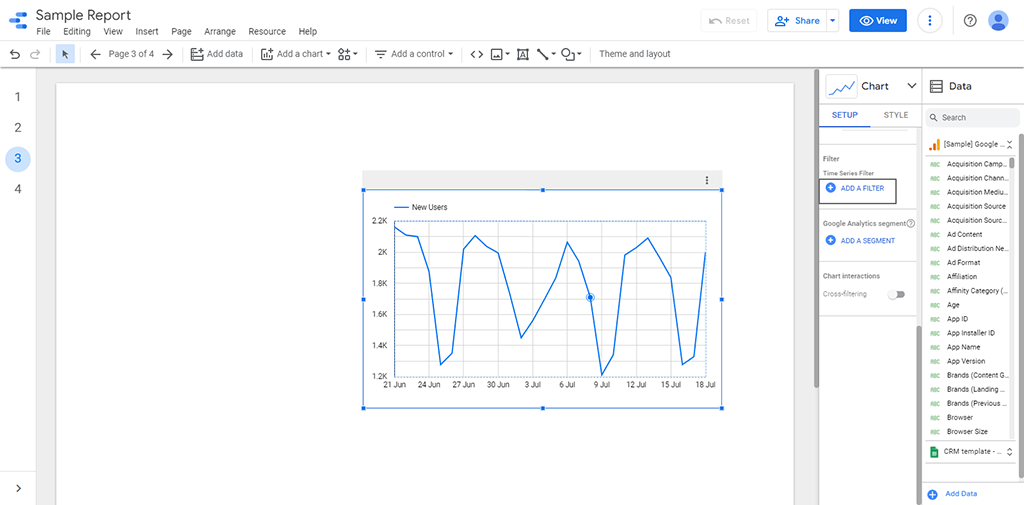 How To Create Filters On Google Data Studio+ADD A FILTER.