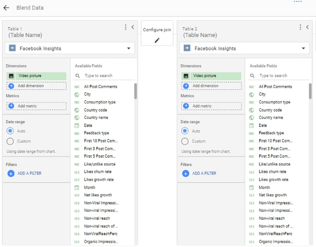 How to Create A Gauge Chart on Data Studio-Blend configuration