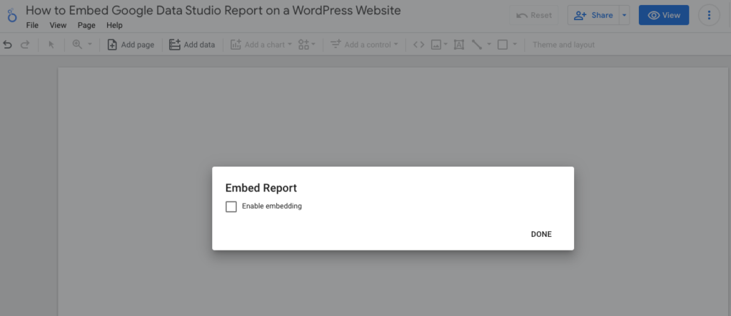 How to Embed Google Data Studio Report on a WordPress Website