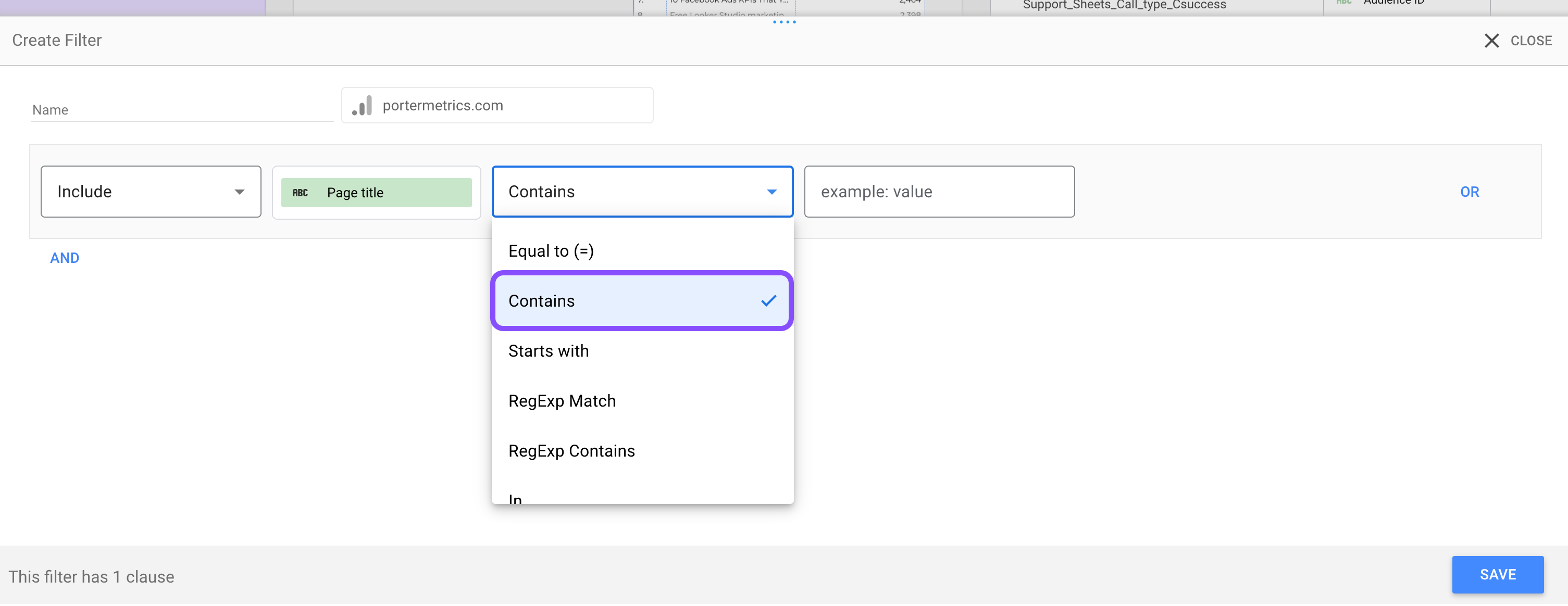 How To Create Filters On Google Looker Studio-Contains