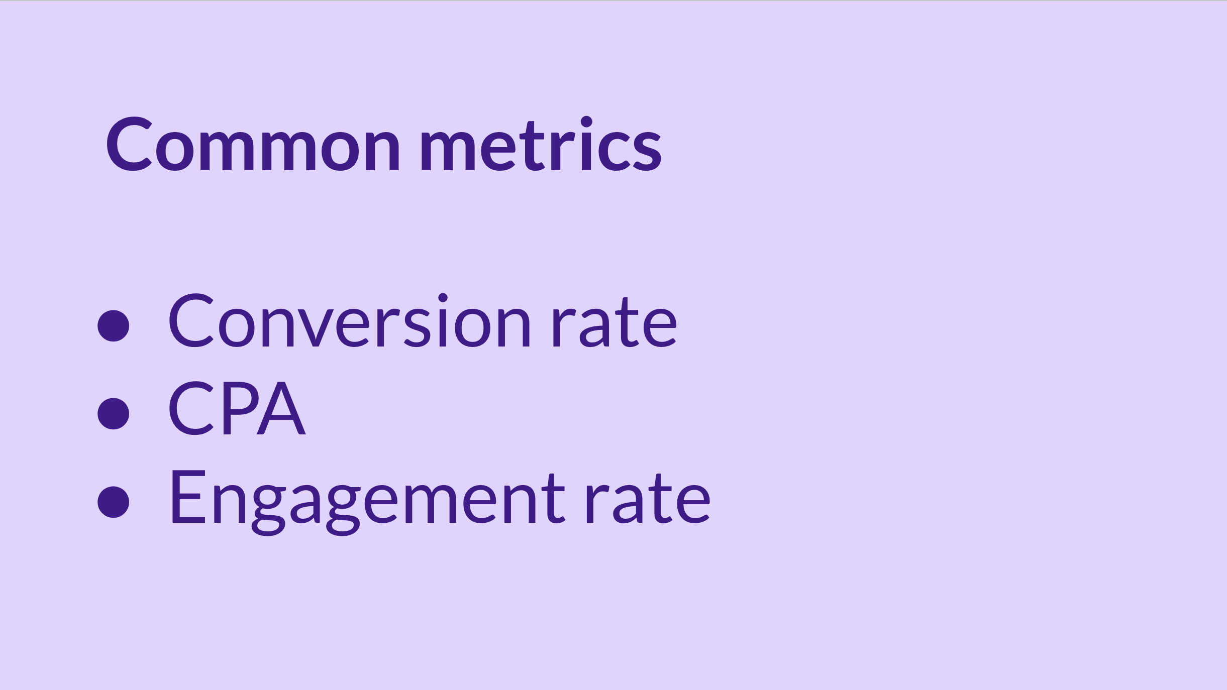 Common custom metrics examples