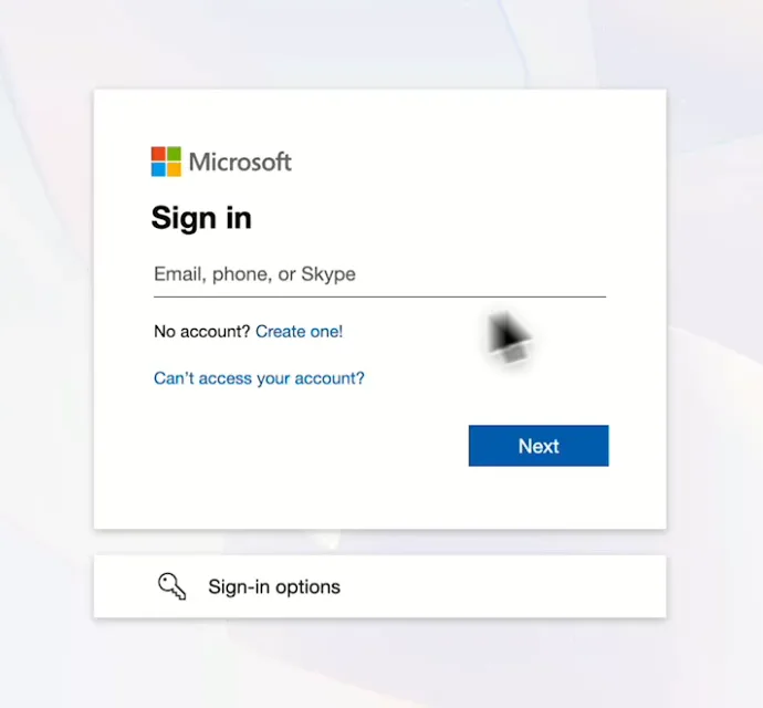 Microsoft sign-in screen you see when you connect Microsoft Ads to Porter